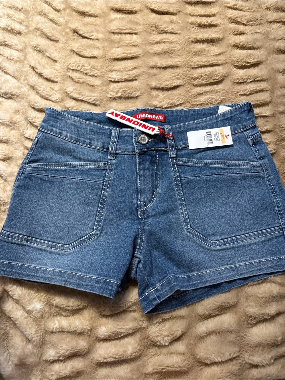 UNIONBAY Women's Blue Denim Short Shorts